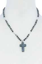 Load image into Gallery viewer, Chic Beaded And Cross Pendant Necklace