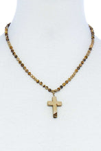 Load image into Gallery viewer, Chic Beaded And Cross Pendant Necklace