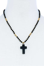 Load image into Gallery viewer, Chic Beaded And Cross Pendant Necklace