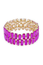 Load image into Gallery viewer, Rectangle Rhinestone Stretch Bracelet