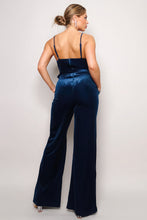 Load image into Gallery viewer, Samba Rhinestone Belt Velvet Jumpsuit