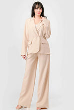 Load image into Gallery viewer, Luxe Stretch Woven Loose Fit Blazer And Wide Legs Pants Semi Formal Set