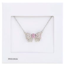 Load image into Gallery viewer, Rhinestone Bow Metal Necklace