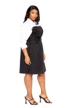 Load image into Gallery viewer, Contrast Shirt Dress With Pockets