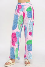 Load image into Gallery viewer, Printed Wide Leg Pant With Elastic Back