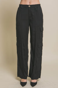 Full-length Tencel Pants With Cargo Pockets