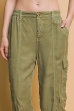 Load image into Gallery viewer, Full-length Tencel Pants With Cargo Pockets