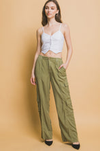 Load image into Gallery viewer, Full-length Tencel Pants With Cargo Pockets
