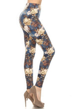 Load image into Gallery viewer, Floral Printed High Waisted Leggings With An Elastic Waist