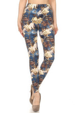 Load image into Gallery viewer, Floral Printed High Waisted Leggings With An Elastic Waist