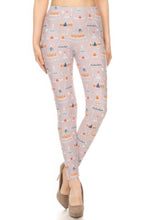 Load image into Gallery viewer, Teepee Print, High Rise, Fitted Leggings, With An Elastic Waistband