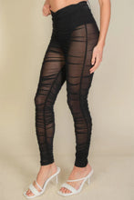 Load image into Gallery viewer, Ruched Poly Mesh Leggings