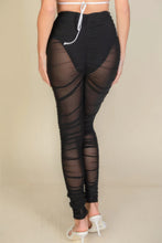 Load image into Gallery viewer, Ruched Poly Mesh Leggings