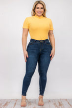 Load image into Gallery viewer, Plus Size Ribbed Short Sleeve Bodysuit
