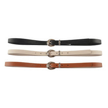 Load image into Gallery viewer, Metal U Buckle Skinny Belt 3 Pc Set