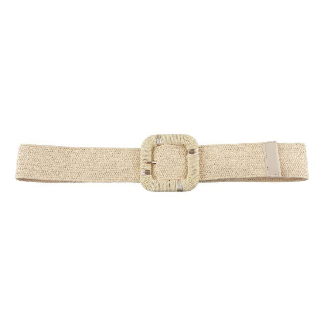 Straw Buckle Elastic Belt