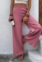 Load image into Gallery viewer, Textured Wide Leg Palazzo Pants