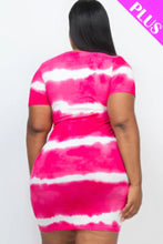 Load image into Gallery viewer, Plus Size Tie-dye Print Bodycon Dress