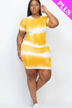 Load image into Gallery viewer, Plus Size Tie-dye Print Bodycon Dress