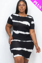 Load image into Gallery viewer, Plus Size Tie-dye Print Bodycon Dress