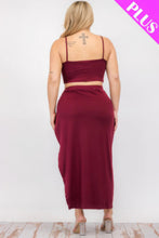 Load image into Gallery viewer, Plus Size Crop Cami &amp; Split Thigh Maxi Skirt Set