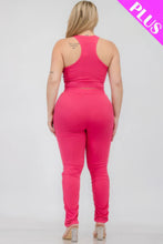 Load image into Gallery viewer, Plus Size Crop Tank Top &amp; Ruched Pants Set