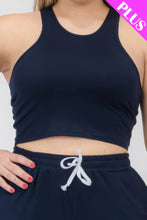 Load image into Gallery viewer, Plus Size Crop Tank Top &amp; Ruched Pants Set