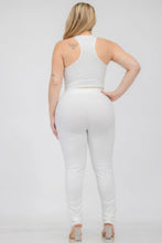 Load image into Gallery viewer, Plus Size Crop Tank Top &amp; Ruched Pants Set