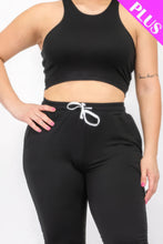 Load image into Gallery viewer, Plus Size Crop Tank Top &amp; Ruched Pants Set