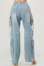 Load image into Gallery viewer, Denim Cargo Jeans