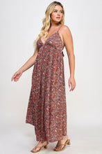 Load image into Gallery viewer, Floral Maxi Dress With Tie Back