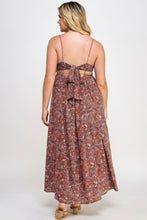 Load image into Gallery viewer, Floral Maxi Dress With Tie Back