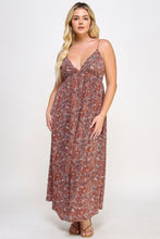 Load image into Gallery viewer, Floral Maxi Dress With Tie Back