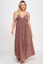 Load image into Gallery viewer, Floral Maxi Dress With Tie Back