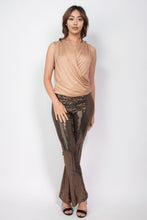 Load image into Gallery viewer, Sequined Fit &amp; Flare Midrise Pants