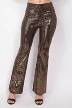 Load image into Gallery viewer, Sequined Fit &amp; Flare Midrise Pants