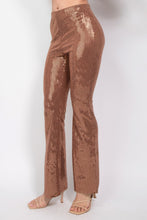 Load image into Gallery viewer, Sequined Fit &amp; Flare Midrise Pants