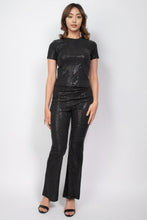 Load image into Gallery viewer, Sequined Fit &amp; Flare Midrise Pants