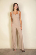 Load image into Gallery viewer, Notched neck cami jumpsuit