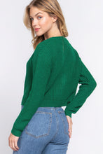 Load image into Gallery viewer, Long slv v-neck sweater cardigan