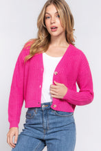 Load image into Gallery viewer, Long slv v-neck sweater cardigan