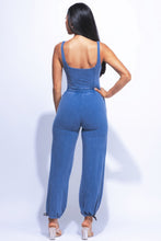 Load image into Gallery viewer, Washed Jumpsuit With Adjustable Ankle