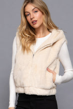 Load image into Gallery viewer, Hoodie Faux Fur Vest