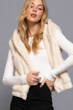 Load image into Gallery viewer, Hoodie Faux Fur Vest