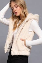 Load image into Gallery viewer, Hoodie Faux Fur Vest