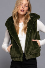 Load image into Gallery viewer, Hoodie Faux Fur Vest