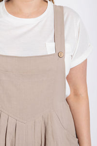 Pintuck detail overall with side pockets