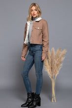 Load image into Gallery viewer, Button Closure Sherpa-lined Twill Jacket