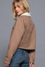 Load image into Gallery viewer, Button Closure Sherpa-lined Twill Jacket