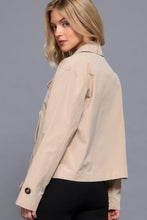 Load image into Gallery viewer, Double Breasted Short Trench Jacket